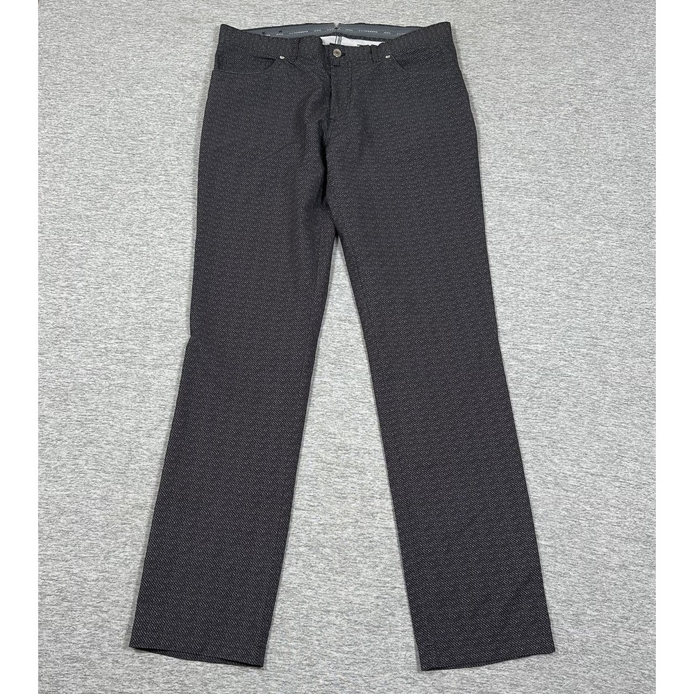 J. Lindeberg Pants Mens 33x34 Gray Jack Slim Fit Performance Stretch Golf Chino
